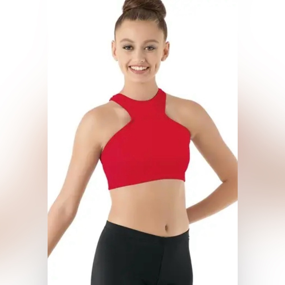 Balera Red Halter Dance Top Size MA (Medium)